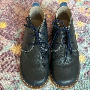 Elephantito leather navy boots Boys SZ 3/34